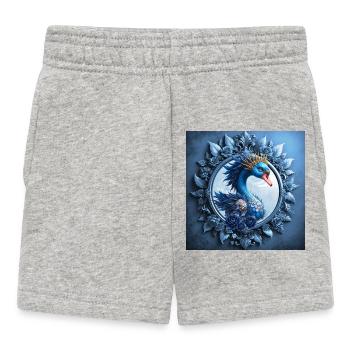 Blue Phoenix Crest in Frame - Baby Shorts - heather grey - Front