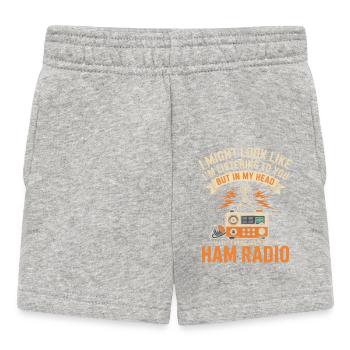Amateurfunk Daydreams Retro Tee - Baby Shorts - Grau meliert - Vorne