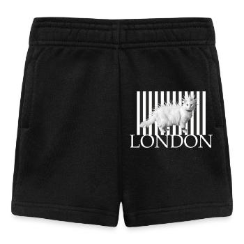 Punk Katze London Kontrast streetwaer - Baby Shorts - Schwarz - Vorne