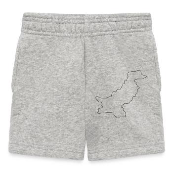 Carte du Pakistan - Short Bébé - gris chiné - Devant