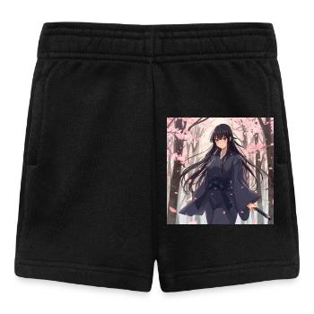 Sakura Samurai dans la forêt - Short Bébé - noir - Devant