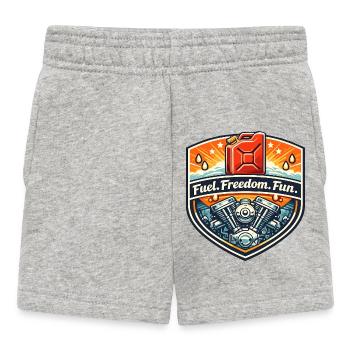 Insigne de Liberté de Carburant Fun - Short Bébé - gris chiné - Devant