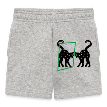 Miroir du chaton, abstraction - Short Bébé - gris chiné - Devant