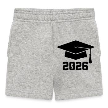 Doktorhut Abschluss 2026 Wappen - Baby Shorts - Grau meliert - Vorne