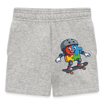 Patineur Partenaire de Puzzle - Short Bébé - gris chiné - Devant