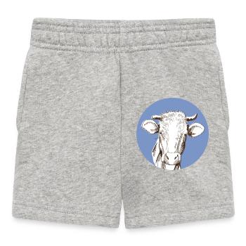 Cow - Baby Shorts - heather grey - Front
