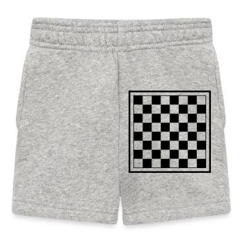 Chess Board - Baby Shorts - heather grey - Front