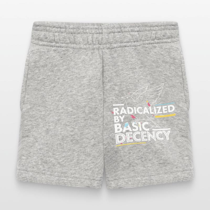 Radicalized by Basic Decency Statement Design Baby Shorts