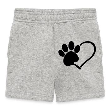 Hunde liebe - Baby Shorts - Grau meliert - Vorne