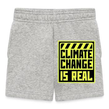 Le changement climatique est la véritable science du changement climatique - Short Bébé - gris chiné - Devant