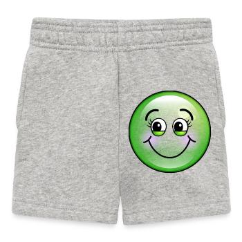 Bulle Verte Mignonne - Short Bébé - gris chiné - Devant