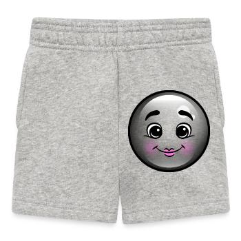 Bulle Noire Mignonne - Short Bébé - gris chiné - Devant