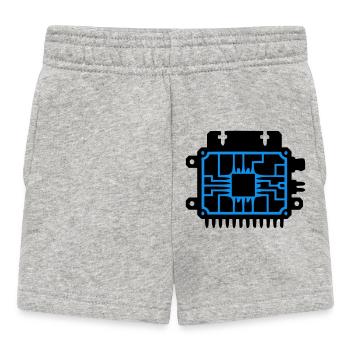 Mikrochip Platine IT Logo - Baby Shorts - Grau meliert - Vorne