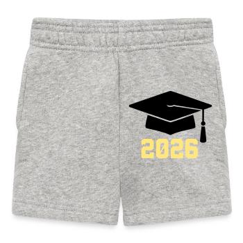 Graduate 2026 Bachelor Hat - Baby Shorts - heather grey - Front