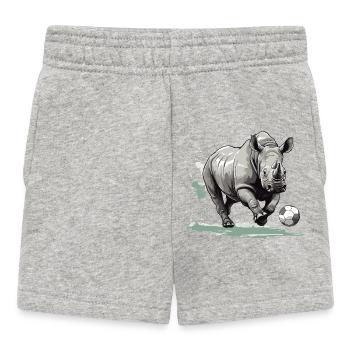 Rhino Football Team - Baby Shorts - heather grey - Front