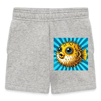 Kugelfisch - Baby Shorts - Grau meliert - Vorne