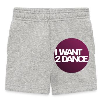 I Want 2 Dance – Kreisdesign - Baby Shorts - Grau meliert - Vorne
