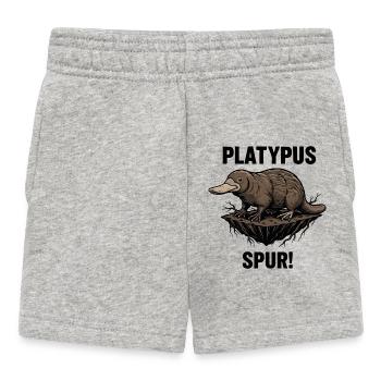 Platypus Spur Schwarze Gefahr - Baby Shorts - Grau meliert - Vorne