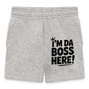 Ich bin hier! - Baby Shorts - Grau meliert - Vorne