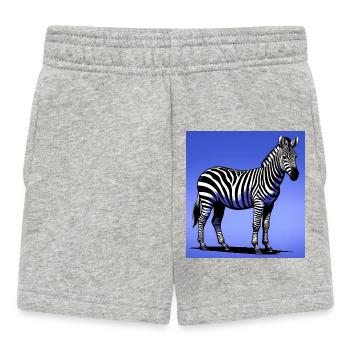 zebra - Baby Shorts - heather grey - Front