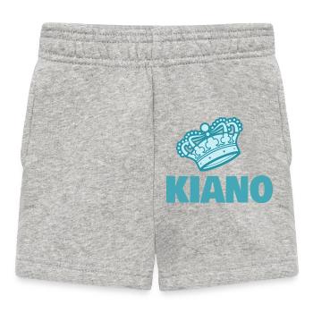 Geschenk für Kiano - Baby Shorts - Grau meliert - Vorne