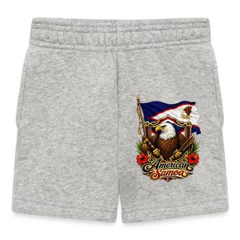 Adlerflagge von Amerikanisch-Samoa - Baby Shorts - Grau meliert - Vorne