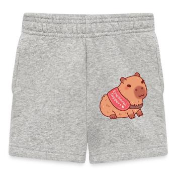 Un capybara mignon ici pour un soutien émotionnel - Short Bébé - gris chiné - Devant