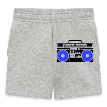 Ghetto blaster radio - Baby Shorts - heather grey - Front