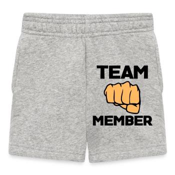 Combative Fist Icon - Baby Shorts - heather grey - Front