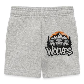 Drei Wölfe - Baby Shorts - Grau meliert - Vorne