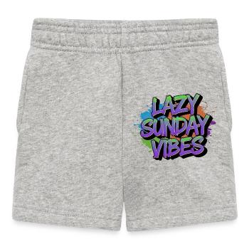 Lazy Sunday Vibes Graffiti - Baby Shorts - heather grey - Front