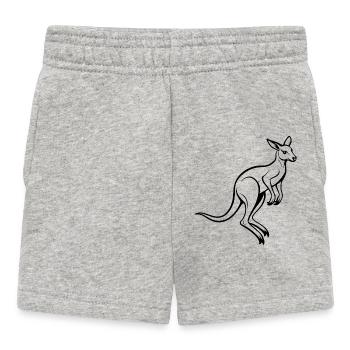Kangaroo Jumping - Baby Shorts - heather grey - Front