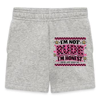 Male? I'm Honest — You're Sensitive Crybaby - Baby Shorts - heather grey - Front