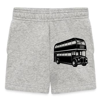 Londoner Bus - Baby Shorts - Grau meliert - Vorne
