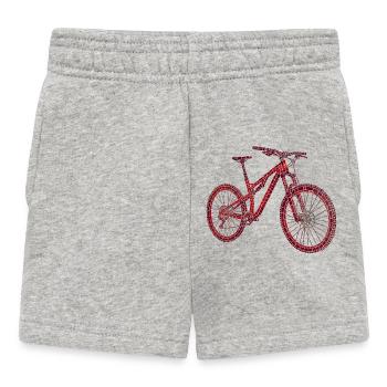 MTB Mosaic – Mountain Bike as an Art Object - Baby Shorts - heather grey - Front