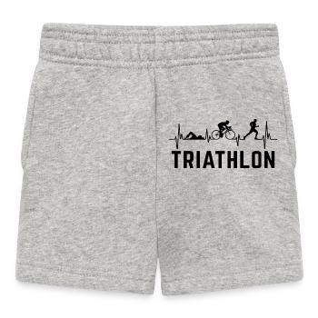 Triathlete Heartbeat Triathlon - Baby Shorts - heather grey - Front