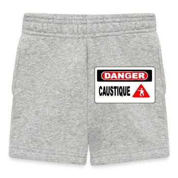 Panneau Danger Caustique - Short Bébé - gris chiné - Devant