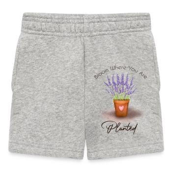 Bloom Where You Are Planted - Baby Shorts - heather grey - Front