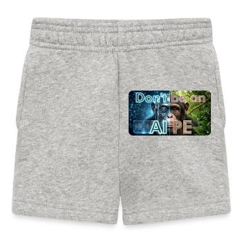 Don't Be an Ape: KI Kontrast - Baby Shorts - Grau meliert - Vorne