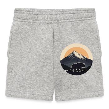 Ours brun sauvage - Short Bébé - gris chiné - Devant