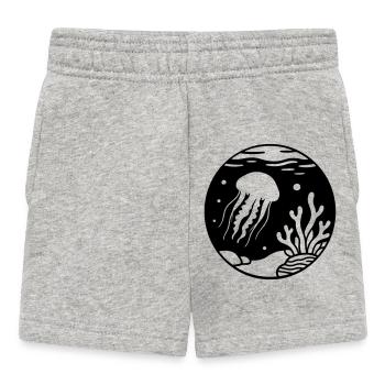 méduse - Short Bébé - gris chiné - Devant