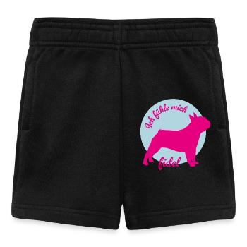 Pug Dogs Carlins Humour Vie de bureau Wauwau Fan - Short Bébé - noir - Devant