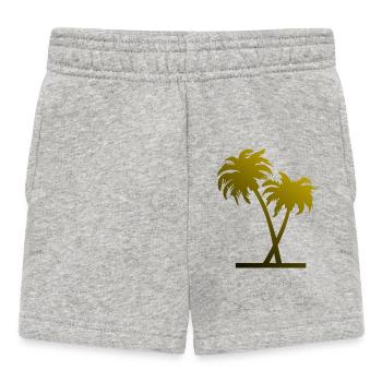 Palmen - Baby Shorts - Grau meliert - Vorne