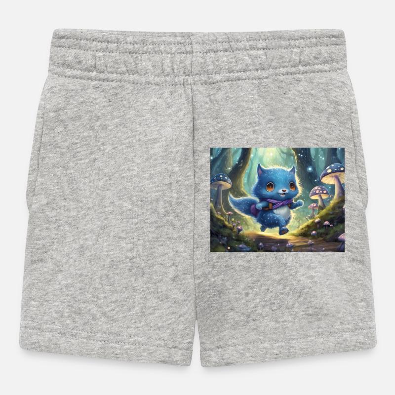 Aventure du chaton de la Forêt Bleue - Short Bébé - gris chiné