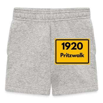 OLD POSTCODE POSTCODE RETRO 1920 PRITZWALK HEIMAT - Baby Shorts - heather grey - Front