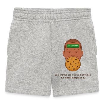 Datenschutz Cookie, Richtlinien Ironie - Baby Shorts - Grau meliert - Vorne