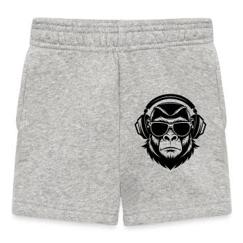 DJ Gorilla - Short Bébé - gris chiné - Devant