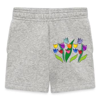 Fleur - Short Bébé - gris chiné - Devant