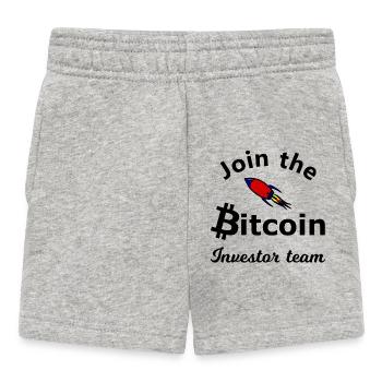 Bitcoin rocket to the moon - Baby Shorts - heather grey - Front
