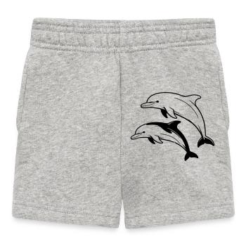 dolphins - Baby Shorts - heather grey - Front